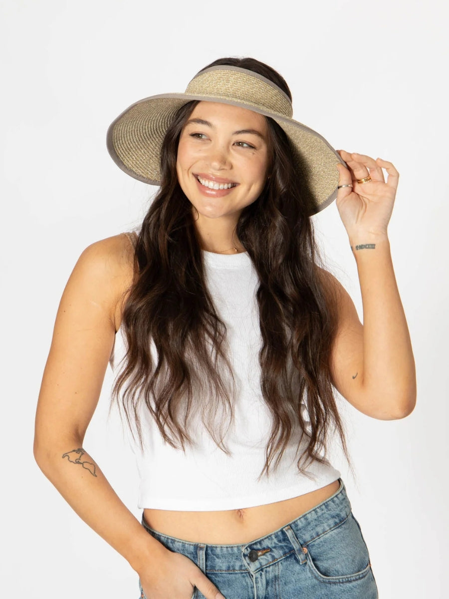 SDHC Signature Women's Ultrabraid Large Brim Visor - Black